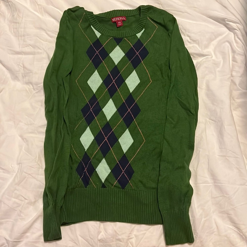 EUC Argyle crew neck sweater
